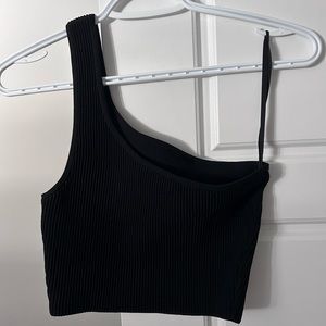 Aritzia Babaton Sculpt Knit One-Shoulder Top